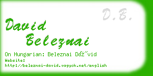 david beleznai business card